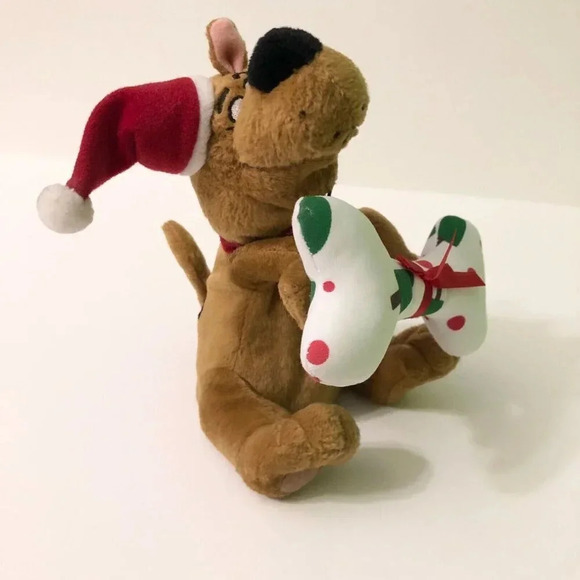 Gemmy Scooby Doo Santa Plush Animated Sings Christmas Dog Bone  Does Not Move - Picture 4 of 15